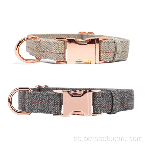 Amzon Hot Sale Tweed Hundekragen Haustier Accessoires